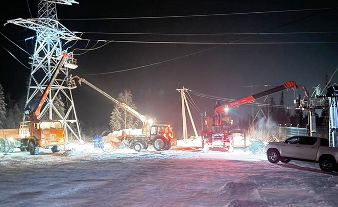 В Южной Якутии энергетики работают в условиях сильных морозов