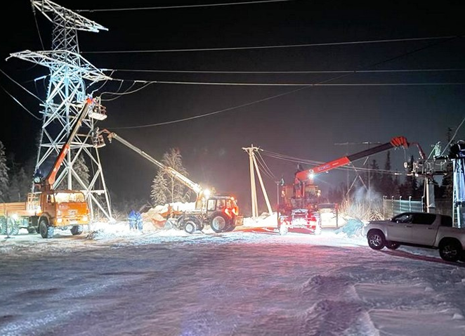 В Южной Якутии энергетики работают в условиях сильных морозов